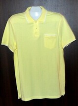 J.Crew Yellow White Trim Men&#39;s Cotton Classic Polo Shirt Size XL Slim Fit - $26.79