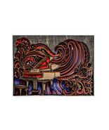 Piano Wood Wall Art, 8 Layer Laser Cut Music Decor, 15x11 Handmade - $105.00