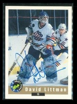 Vintage 1992 Classic Original Autograph Hockey Card David Littman Buffalo Sabres - £10.07 GBP