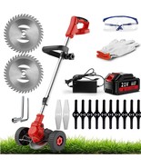 Battery Weed Wacker，Cordless Weed Trimmer 21V Lawn Mower Grass Cutter Ma... - $59.95