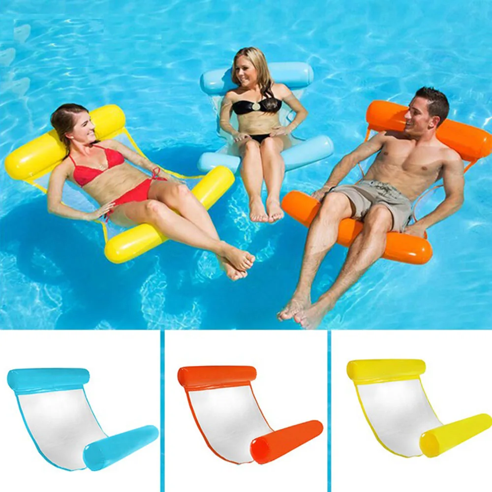 Sporting New Water Hammock Recliner Inflatable Floating Swimming Mattress Sea Sw - £23.52 GBP