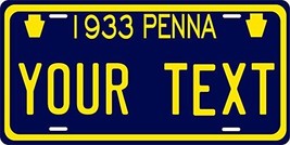 Pennsylvania 1933 Personalized Tag Vehicle Car Auto License Plate - £13.17 GBP