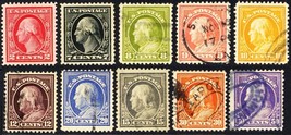 406//421, Used Ten Values Franklin Stamps CV $102 - Stuart Katz - £47.19 GBP