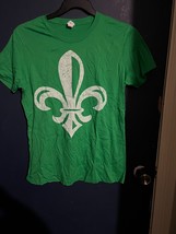 Green Fleur De Lis T-shirt Juniors XL - £10.35 GBP