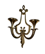 Vintage Classic Art Deco style Solid Brass Wall Hanging Sconce Candle Ho... - $54.86 CAD