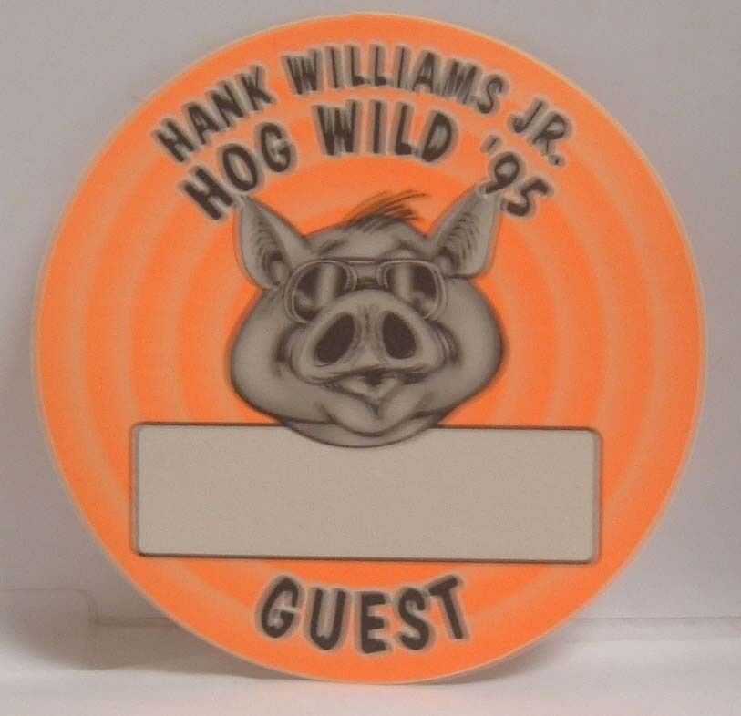 HANK WILLIAMS JR - VINTAGE ORIGINAL CONCERT TOUR CLOTH BACKSTAGE PASS - $10.00