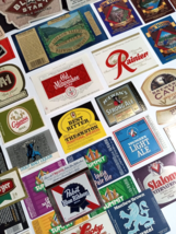 50 Vtg Beer Bottle Unused Labels &amp; 6 Drink Coasters Lot Rainier Olympia Pabst+ - £23.72 GBP