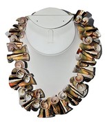 Katherine Kornblau Green Mollusk Shell Necklace 15&quot; with 2&quot; Extender (JT3) - $653.68 MXN
