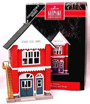 Hallmark Fire Station Nostalgic Houses &amp; Shops 8th in Series 1991 Ornament QX413 - £12.04 GBP