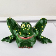 Ceramic Whimsical Frog Figurine - £15.79 GBP