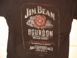 Jim Beam Bourbon Kentucky Straight Whiskey Soft Black T Shirt M - £12.82 GBP