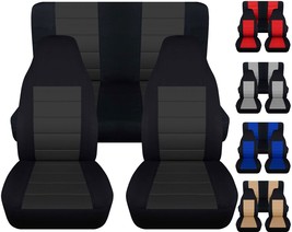 Fits 1968-1976 Volkswagon Beetle Front and Rear car seat covers two tone - $159.99