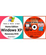 Windows Xp Home 32 bit &amp; &amp; Driver Combo Reinstall Boot Restore DVD Disk - $18.99