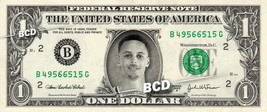 Stephen Curry On Real Dollar Bill Steph Golden State Warriors Nba Memorabilia - £6.95 GBP