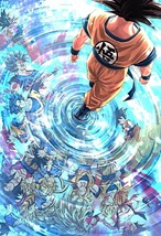 Goku Reflections Art Poster | All Forms | Dragon Ball Super | DBZ GT | NEW USA - £15.97 GBP