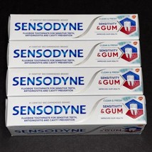 4x Sensodyne Clean &amp; Fresh Sensitivity &amp; Gum Toothpaste 3.4oz -EXP 03/25 - £22.57 GBP