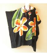 LT113 Floral Batik Batwing 38" Midi Kaftan Dolman Women Abaya Dress Up t... - $29.90