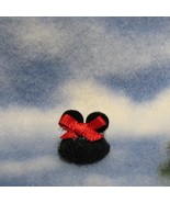 Fun Hat Girl Mouse w Ears &amp; Bow By Barb DOLLHOUSE Miniature - $9.45