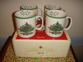 Spode Christmas Tree Mugs Set Of 4 - £18.37 GBP
