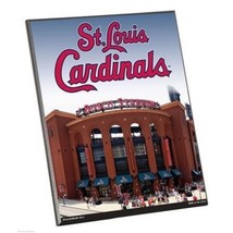 MLB St Louis Cardinals Stadium Premium 8&quot; x 10&quot; Solid Wood Easel Sign - £7.81 GBP