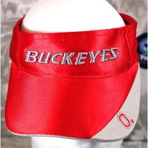Starter Ohio State Buckeyes Spell Out Visor Hat Cap Red and Grey Adjusta... - $208.73 MXN