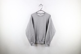 Vintage 90s Streetwear Mens Small Blank Heavyweight Crewneck Sweatshirt Gray - $34.60