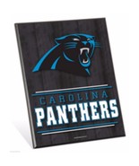 NFL Carolina Panthers Logo Premium 8&quot; x 10&quot; Solid Wood Easel Sign - £7.95 GBP
