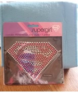 Kids Craft Felt Purse horizon group USA  blue with supergirl rinestone i... - $5.94