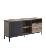Nantan  63&quot; TV Stand, Rustic Oak &amp; Black Finish - €405,92 EUR