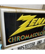Vintage MCM ZENITH CHROMACOLOR Atomic Lighted Advertising Store Sign 4ft... - £1,063.34 GBP