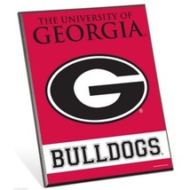 University of Georgia Bulldogs Logo Premium 8&quot; x 10&quot; Solid Wood Easel Sign - £7.80 GBP
