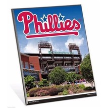 MLB Philadelphia Phillies Stadium Premium 8&quot; x 10&quot; Solid Wood Easel Sign - £7.97 GBP