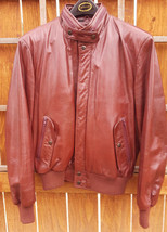 VTG Wilson Leather Jacket-Lined-100% Leather-Burgandy-Western-Size 40 - £66.18 GBP