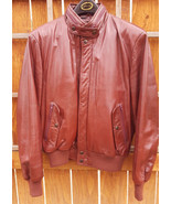 VTG Wilson Leather Jacket-Lined-100% Leather-Burgandy-Western-Size 40 - €71,50 EUR