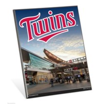 MLB Minnesota Twins Stadium Premium 8&quot; x 10&quot; Solid Wood Easel Sign - £7.82 GBP