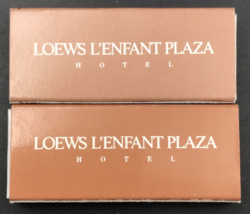 Lot of Two (2)  Loews L&#39;Enfant Plaza Hotel Washington DC Matchbook Matchbox - £11.21 GBP