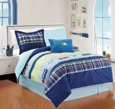 TRANSPORTATION MACHINES TEENS-KIDS BOYS COMFORTER SET 4 PCS TWIN SIZE - $54.45