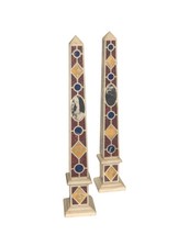 Marble Specimen Obelisks, Pietra Dura Obelisks, Egyptian Obelisk, Lapis Obelisk, - £13,589.05 GBP