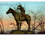 Scout Monument Kansas City Missouri MO UNP DB Postcard S1 - $4.90