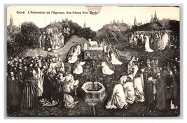 The Adoration of the Lamb Painting by the Van Eyck Brothers UNP DB Postcard U25 - £2.31 GBP