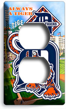 Detroit Tigers Comerica Stadium Duplex Outlet Plate Cover Tv Room Man Cave Decor - $10.22