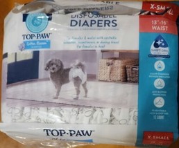 Top Paw Disposable Diapers 30 Count Open  Pk 28-29 Only Size XSmall 13-1... - £12.25 GBP