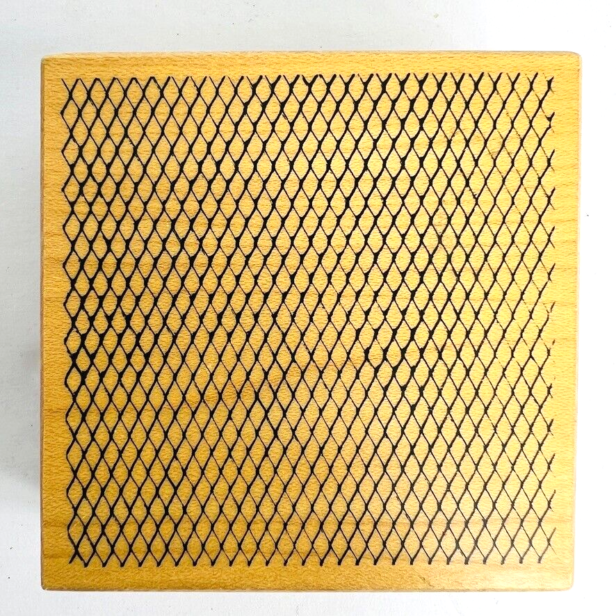 Vintage PSX Chain Link Fence SnakeSkin Wood Mounted Rubber Stamp G3198 - £10.38 GBP