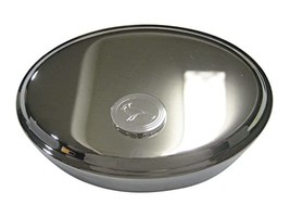 Silver Toned Oval Etched Cardinal Bird Oval Trinket Jewelry Box - £35.37 GBP