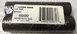 Ridgid 2-Pack 1&#39;&#39; Fine Sanding Sleeves 150 Grit AC7007 - £2.48 GBP