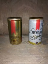 2 Michelob Beer Cans 12 Oz Vintage VTG Man Cave Bar Decor Anheuser Busch 355 mL - £14.23 GBP