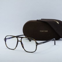 TOM FORD FT5737-B 052 Dark Havana 56mm Eyeglasses New Authentic - £124.79 GBP