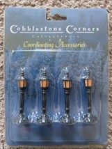 NIP Vintage Cobblestone Corners Coordinating Accessories Street Park Lights - £11.71 GBP