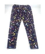 Lularoe Leggings Women Tall Curvy TC Size 12 -18 Blue Colorful Birthday ... - $11.86 CAD