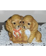 1988 Homco Spaniel Dog Figurine First Love Masterpiece Collection Porcel... - $19.99